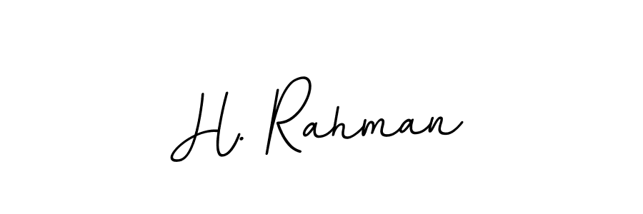 Make a beautiful signature design for name H. Rahman. With this signature (BallpointsItalic-DORy9) style, you can create a handwritten signature for free. H. Rahman signature style 11 images and pictures png