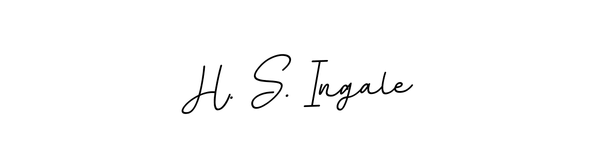 Use a signature maker to create a handwritten signature online. With this signature software, you can design (BallpointsItalic-DORy9) your own signature for name H. S. Ingale. H. S. Ingale signature style 11 images and pictures png