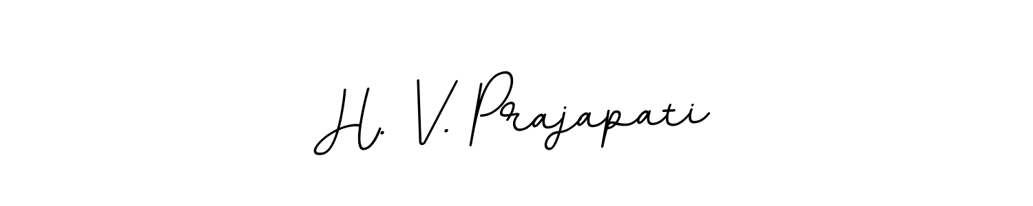 The best way (BallpointsItalic-DORy9) to make a short signature is to pick only two or three words in your name. The name H. V. Prajapati include a total of six letters. For converting this name. H. V. Prajapati signature style 11 images and pictures png