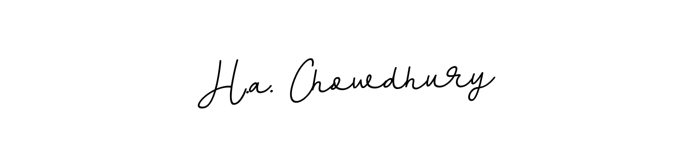 Make a beautiful signature design for name H.a. Chowdhury. With this signature (BallpointsItalic-DORy9) style, you can create a handwritten signature for free. H.a. Chowdhury signature style 11 images and pictures png