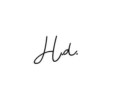 if you are searching for the best signature style for your name H.d.. so please give up your signature search. here we have designed multiple signature styles  using BallpointsItalic-DORy9. H.d. signature style 11 images and pictures png