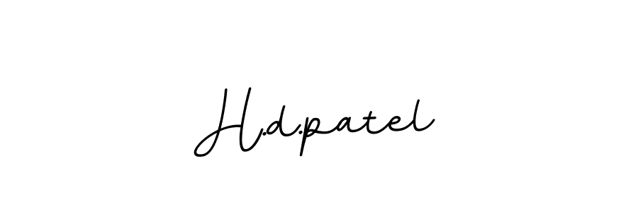 Make a beautiful signature design for name H.d.patel. With this signature (BallpointsItalic-DORy9) style, you can create a handwritten signature for free. H.d.patel signature style 11 images and pictures png
