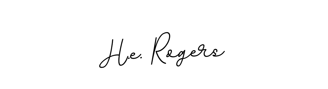 Create a beautiful signature design for name H.e. Rogers. With this signature (BallpointsItalic-DORy9) fonts, you can make a handwritten signature for free. H.e. Rogers signature style 11 images and pictures png