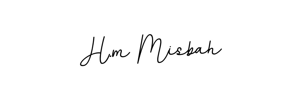 Create a beautiful signature design for name H.m Misbah. With this signature (BallpointsItalic-DORy9) fonts, you can make a handwritten signature for free. H.m Misbah signature style 11 images and pictures png