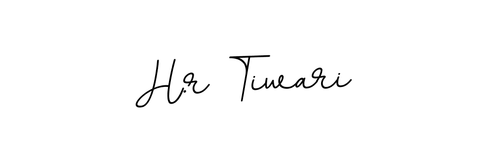 Create a beautiful signature design for name H.r Tiwari. With this signature (BallpointsItalic-DORy9) fonts, you can make a handwritten signature for free. H.r Tiwari signature style 11 images and pictures png