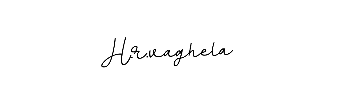 The best way (BallpointsItalic-DORy9) to make a short signature is to pick only two or three words in your name. The name H.r.vaghela include a total of six letters. For converting this name. H.r.vaghela signature style 11 images and pictures png