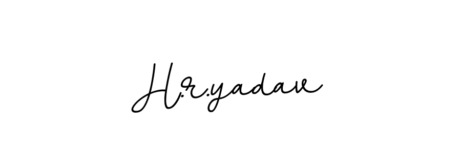 Make a beautiful signature design for name H.r.yadav. With this signature (BallpointsItalic-DORy9) style, you can create a handwritten signature for free. H.r.yadav signature style 11 images and pictures png