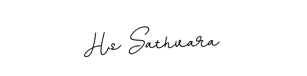 Use a signature maker to create a handwritten signature online. With this signature software, you can design (BallpointsItalic-DORy9) your own signature for name H.s Sathvara. H.s Sathvara signature style 11 images and pictures png