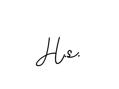 Design your own signature with our free online signature maker. With this signature software, you can create a handwritten (BallpointsItalic-DORy9) signature for name H.s.. H.s. signature style 11 images and pictures png