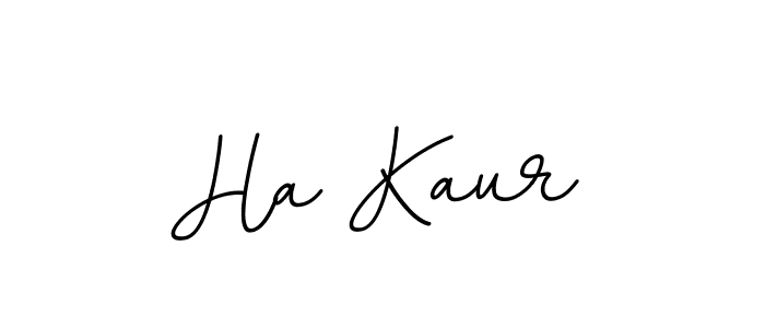 How to make Ha Kaur name signature. Use BallpointsItalic-DORy9 style for creating short signs online. This is the latest handwritten sign. Ha Kaur signature style 11 images and pictures png