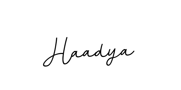 Use a signature maker to create a handwritten signature online. With this signature software, you can design (BallpointsItalic-DORy9) your own signature for name Haadya. Haadya signature style 11 images and pictures png