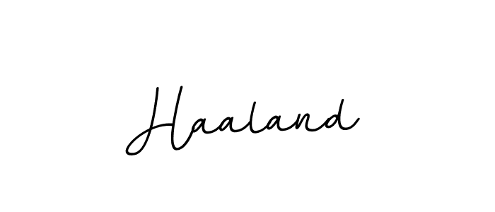 Make a beautiful signature design for name Haaland. With this signature (BallpointsItalic-DORy9) style, you can create a handwritten signature for free. Haaland signature style 11 images and pictures png