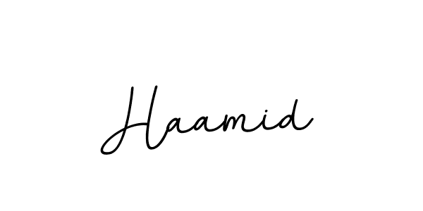 Create a beautiful signature design for name Haamid. With this signature (BallpointsItalic-DORy9) fonts, you can make a handwritten signature for free. Haamid signature style 11 images and pictures png