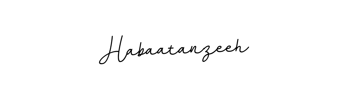 Design your own signature with our free online signature maker. With this signature software, you can create a handwritten (BallpointsItalic-DORy9) signature for name Habaatanzeeh. Habaatanzeeh signature style 11 images and pictures png