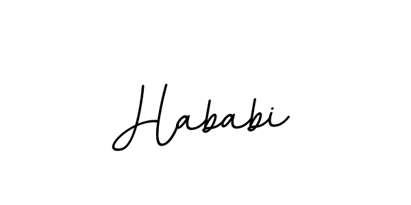 How to make Hababi name signature. Use BallpointsItalic-DORy9 style for creating short signs online. This is the latest handwritten sign. Hababi signature style 11 images and pictures png