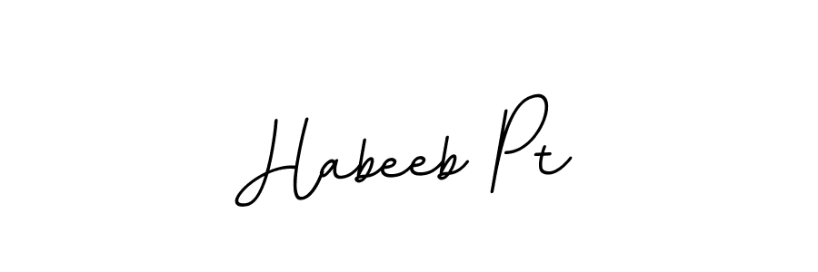 Use a signature maker to create a handwritten signature online. With this signature software, you can design (BallpointsItalic-DORy9) your own signature for name Habeeb Pt. Habeeb Pt signature style 11 images and pictures png