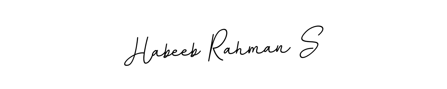 Make a beautiful signature design for name Habeeb Rahman S. With this signature (BallpointsItalic-DORy9) style, you can create a handwritten signature for free. Habeeb Rahman S signature style 11 images and pictures png