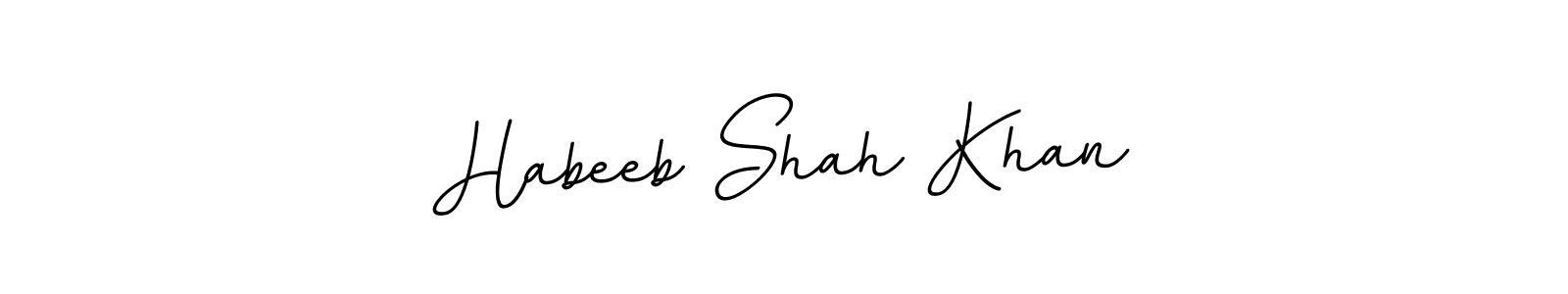 Design your own signature with our free online signature maker. With this signature software, you can create a handwritten (BallpointsItalic-DORy9) signature for name Habeeb Shah Khan. Habeeb Shah Khan signature style 11 images and pictures png