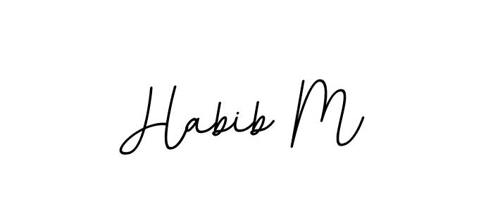 This is the best signature style for the Habib M name. Also you like these signature font (BallpointsItalic-DORy9). Mix name signature. Habib M signature style 11 images and pictures png