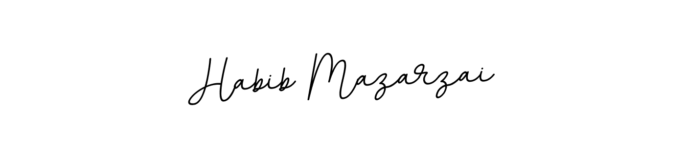 You should practise on your own different ways (BallpointsItalic-DORy9) to write your name (Habib Mazarzai) in signature. don't let someone else do it for you. Habib Mazarzai signature style 11 images and pictures png