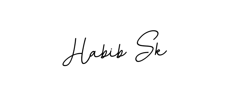 Design your own signature with our free online signature maker. With this signature software, you can create a handwritten (BallpointsItalic-DORy9) signature for name Habib Sk. Habib Sk signature style 11 images and pictures png