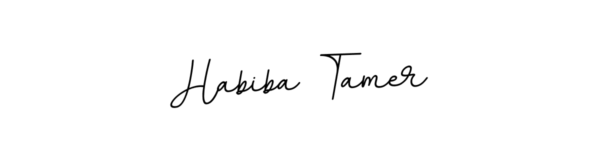 Use a signature maker to create a handwritten signature online. With this signature software, you can design (BallpointsItalic-DORy9) your own signature for name Habiba Tamer. Habiba Tamer signature style 11 images and pictures png