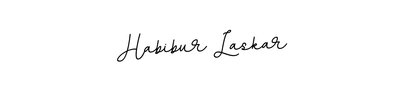How to make Habibur Laskar name signature. Use BallpointsItalic-DORy9 style for creating short signs online. This is the latest handwritten sign. Habibur Laskar signature style 11 images and pictures png