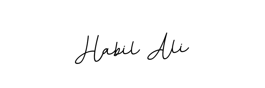 if you are searching for the best signature style for your name Habil Ali. so please give up your signature search. here we have designed multiple signature styles  using BallpointsItalic-DORy9. Habil Ali signature style 11 images and pictures png
