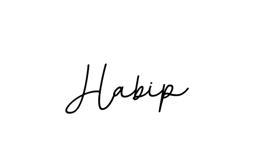 Design your own signature with our free online signature maker. With this signature software, you can create a handwritten (BallpointsItalic-DORy9) signature for name Habip. Habip signature style 11 images and pictures png