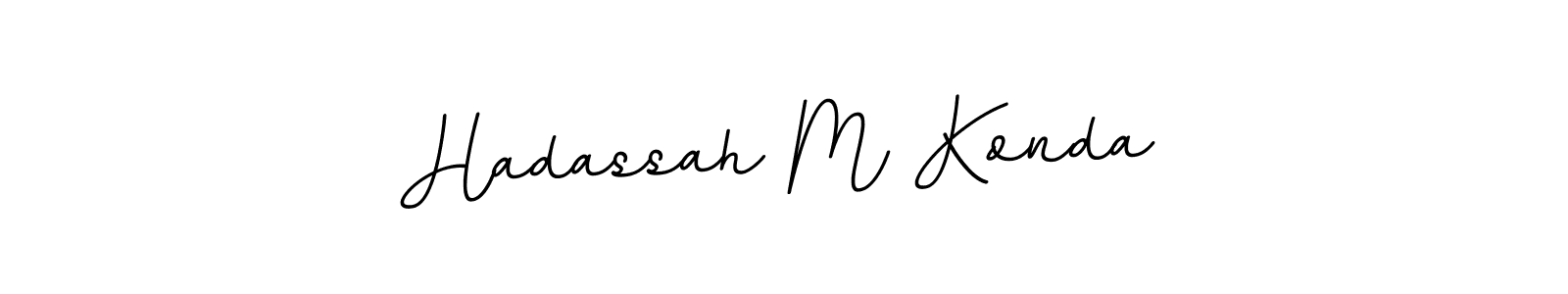 Make a beautiful signature design for name Hadassah M Konda. With this signature (BallpointsItalic-DORy9) style, you can create a handwritten signature for free. Hadassah M Konda signature style 11 images and pictures png