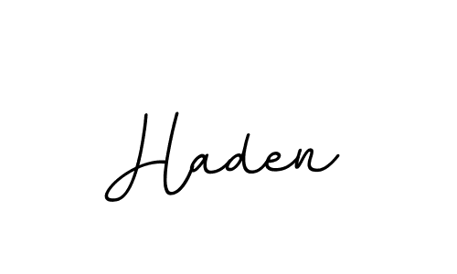 Create a beautiful signature design for name Haden. With this signature (BallpointsItalic-DORy9) fonts, you can make a handwritten signature for free. Haden signature style 11 images and pictures png