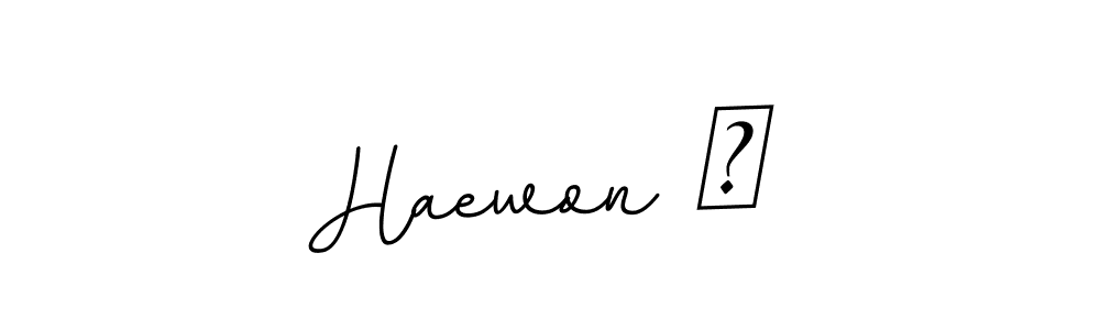 Create a beautiful signature design for name Haewon ⭑. With this signature (BallpointsItalic-DORy9) fonts, you can make a handwritten signature for free. Haewon ⭑ signature style 11 images and pictures png