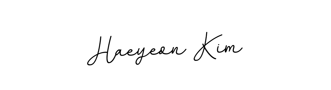 Create a beautiful signature design for name Haeyeon Kim. With this signature (BallpointsItalic-DORy9) fonts, you can make a handwritten signature for free. Haeyeon Kim signature style 11 images and pictures png