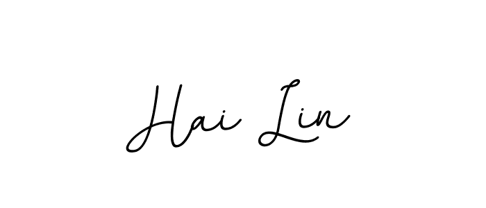 This is the best signature style for the Hai Lin name. Also you like these signature font (BallpointsItalic-DORy9). Mix name signature. Hai Lin signature style 11 images and pictures png