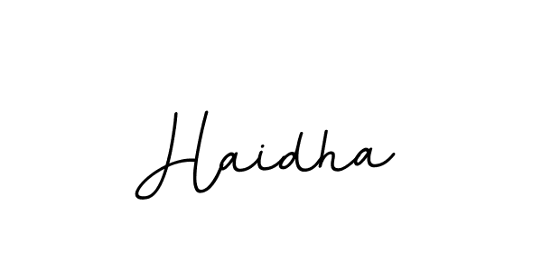 How to make Haidha name signature. Use BallpointsItalic-DORy9 style for creating short signs online. This is the latest handwritten sign. Haidha signature style 11 images and pictures png