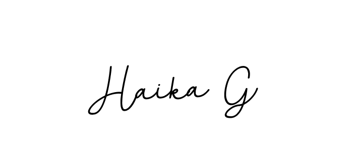 It looks lik you need a new signature style for name Haika G. Design unique handwritten (BallpointsItalic-DORy9) signature with our free signature maker in just a few clicks. Haika G signature style 11 images and pictures png