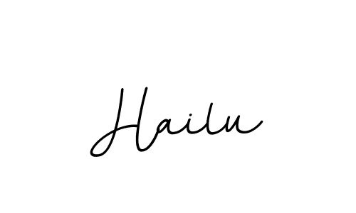 Design your own signature with our free online signature maker. With this signature software, you can create a handwritten (BallpointsItalic-DORy9) signature for name Hailu. Hailu signature style 11 images and pictures png