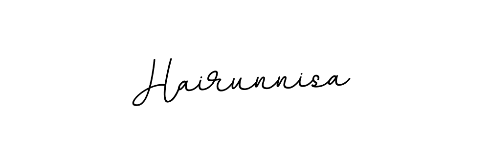 Design your own signature with our free online signature maker. With this signature software, you can create a handwritten (BallpointsItalic-DORy9) signature for name Hairunnisa. Hairunnisa signature style 11 images and pictures png