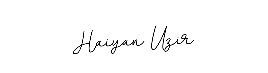 BallpointsItalic-DORy9 is a professional signature style that is perfect for those who want to add a touch of class to their signature. It is also a great choice for those who want to make their signature more unique. Get Haiyan Uzir name to fancy signature for free. Haiyan Uzir signature style 11 images and pictures png