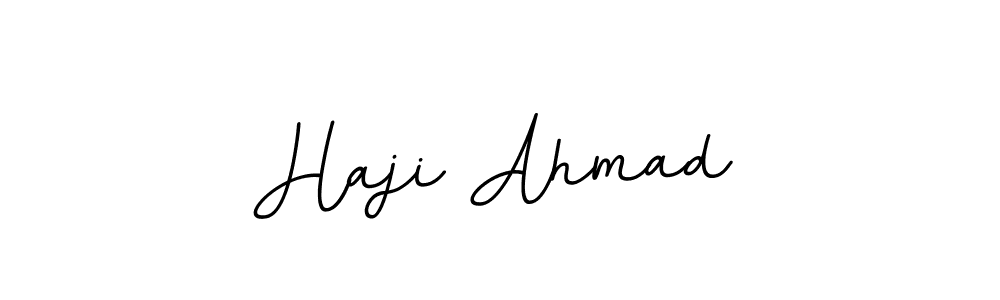 How to make Haji Ahmad name signature. Use BallpointsItalic-DORy9 style for creating short signs online. This is the latest handwritten sign. Haji Ahmad signature style 11 images and pictures png