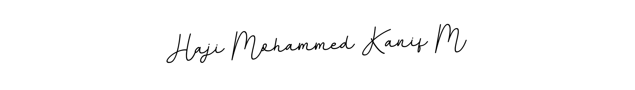 How to make Haji Mohammed Kanif M name signature. Use BallpointsItalic-DORy9 style for creating short signs online. This is the latest handwritten sign. Haji Mohammed Kanif M signature style 11 images and pictures png