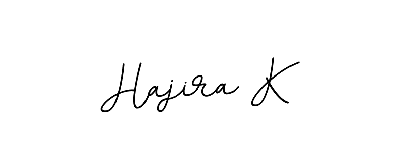 Create a beautiful signature design for name Hajira K. With this signature (BallpointsItalic-DORy9) fonts, you can make a handwritten signature for free. Hajira K signature style 11 images and pictures png