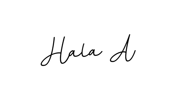 Create a beautiful signature design for name Hala A. With this signature (BallpointsItalic-DORy9) fonts, you can make a handwritten signature for free. Hala A signature style 11 images and pictures png