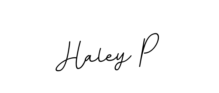 You should practise on your own different ways (BallpointsItalic-DORy9) to write your name (Haley P) in signature. don't let someone else do it for you. Haley P signature style 11 images and pictures png