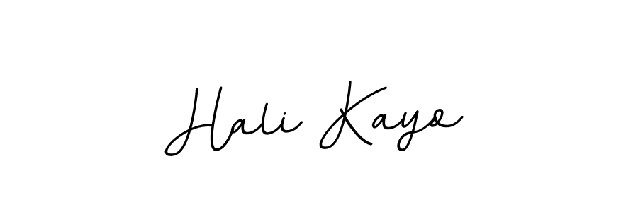 How to make Hali Kayo name signature. Use BallpointsItalic-DORy9 style for creating short signs online. This is the latest handwritten sign. Hali Kayo signature style 11 images and pictures png