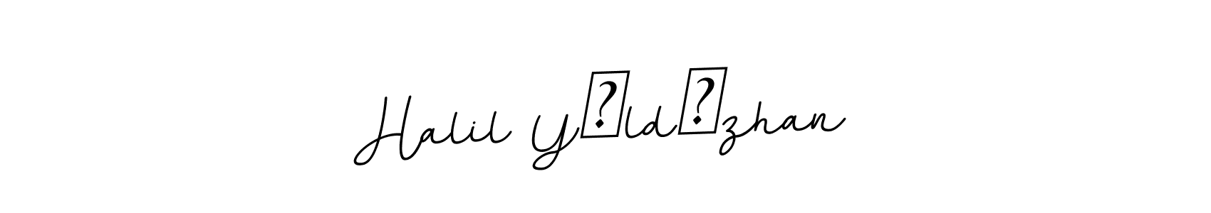 Use a signature maker to create a handwritten signature online. With this signature software, you can design (BallpointsItalic-DORy9) your own signature for name Halil Yıldızhan. Halil Yıldızhan signature style 11 images and pictures png