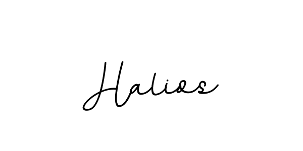 You should practise on your own different ways (BallpointsItalic-DORy9) to write your name (Halios) in signature. don't let someone else do it for you. Halios signature style 11 images and pictures png