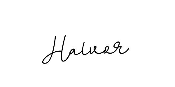 Make a beautiful signature design for name Halvor. With this signature (BallpointsItalic-DORy9) style, you can create a handwritten signature for free. Halvor signature style 11 images and pictures png