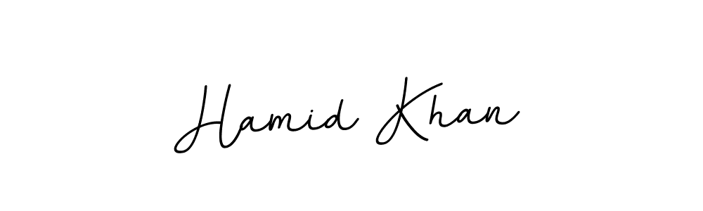 if you are searching for the best signature style for your name Hamid Khan. so please give up your signature search. here we have designed multiple signature styles  using BallpointsItalic-DORy9. Hamid Khan signature style 11 images and pictures png