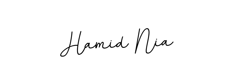 Use a signature maker to create a handwritten signature online. With this signature software, you can design (BallpointsItalic-DORy9) your own signature for name Hamid Nia. Hamid Nia signature style 11 images and pictures png